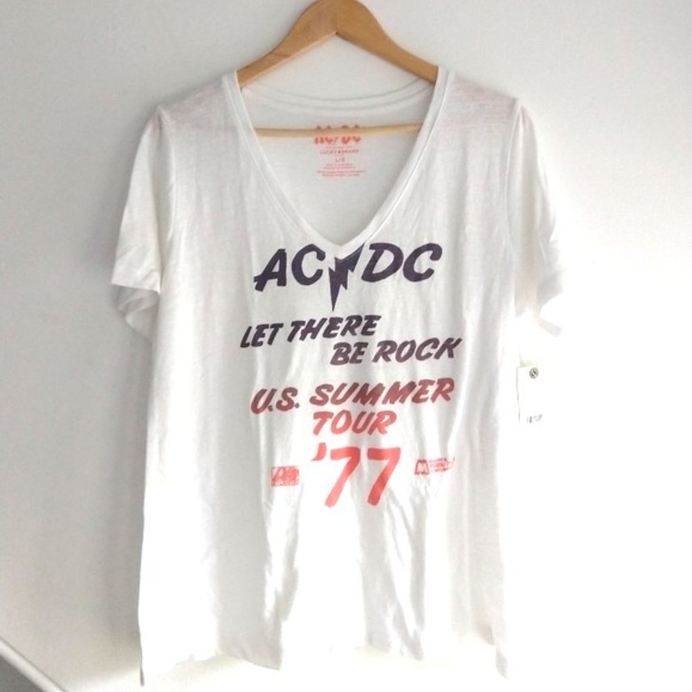 Lucky Brand White Graphic Tee
